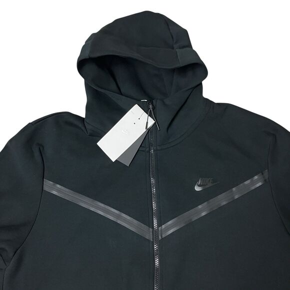 Nike Hoodie Mens XXL-TALL Black Full Zip Tech Fleece Sport Activewear CU4489-010 - Picture 1 of 13